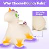 imageBouncy Pals Unicorn Hopping Horse Toddler Girls Inflatable Bouncing Animal Hopper Toy Baby Indoor Ride on Bouncer Kids Outdoor Activity Jump Toy First Birthday Gifts for 18 24 Month 2 3 4 Year Old