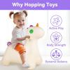 imageBouncy Pals Unicorn Hopping Horse Toddler Girls Inflatable Bouncing Animal Hopper Toy Baby Indoor Ride on Bouncer Kids Outdoor Activity Jump Toy First Birthday Gifts for 18 24 Month 2 3 4 Year Old