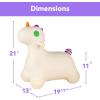 imageBouncy Pals Unicorn Hopping Horse Toddler Girls Inflatable Bouncing Animal Hopper Toy Baby Indoor Ride on Bouncer Kids Outdoor Activity Jump Toy First Birthday Gifts for 18 24 Month 2 3 4 Year Old