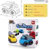 imageiPlay iLearn 6PCS Friction Cars Toy for Toddlers 13 Small Push Go Construction Truck Kid Age 24 Mini Play Vehicle Dump Garbage Fire Truck Birthday Stocking Gift Cake Topper 12 18 Month Boy Girl