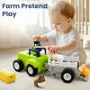imageiPlay iLearn Baby Farm Tractor Toy Cool Remote Control Truck Toy for Toddler 23 Infant Music RC Animal Trailer WSound Easter Birthday Gift for 18 24 Month 2 3 4 Year Old Boy Girl Kid Children