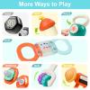 imageiPlay iLearn Baby First Gym Rattle Set Infant Dumbbell Weights Teething Rattles 3612 Month Newborn Workout Sensory Stroller Toy Babies Birthday Shower Gift 5 7 8 9 10 Month Toddler Boy Girl4PCS7 PCS