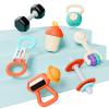 imageiPlay iLearn Baby First Gym Rattle Set Infant Dumbbell Weights Teething Rattles 3612 Month Newborn Workout Sensory Stroller Toy Babies Birthday Shower Gift 5 7 8 9 10 Month Toddler Boy Girl4PCS7 PCS