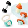 imageiPlay iLearn Baby First Gym Rattle Set Infant Dumbbell Weights Teething Rattles 3612 Month Newborn Workout Sensory Stroller Toy Babies Birthday Shower Gift 5 7 8 9 10 Month Toddler Boy Girl4PCS4 PCS