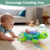 imageiPlay iLearn Baby Musical Turtle Toy Spanish English Bilingual Learning Toddler Crawling Toys W Light ampamp Sound Infant Development Educational Birthday Gifts 6 7 8 9 10 12 Month 1 Year Old Boy Girl