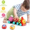 imageiPlay iLearn Baby Toy Train Infant Soft Cars for 612 Month Boy Musical Push N Go Truck Toddler Sensory Ball Rattle Development Grasp Babies Birthday Gift 7 8 9 10 11 18 Month 1 2 Year Old Girl