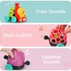 imageiPlay iLearn Baby Toy Train Infant Soft Cars for 612 Month Boy Musical Push N Go Truck Toddler Sensory Ball Rattle Development Grasp Babies Birthday Gift 7 8 9 10 11 18 Month 1 2 Year Old Girl