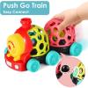 imageiPlay iLearn Baby Toy Train Infant Soft Cars for 612 Month Boy Musical Push N Go Truck Toddler Sensory Ball Rattle Development Grasp Babies Birthday Gift 7 8 9 10 11 18 Month 1 2 Year Old Girl