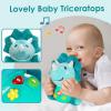imageiPlay iLearn Baby Unicorn Musical Toys Newborn Girls Gift Soft Unicorn Plush Stuffed Animal Infant Light Music Time 1st Birthday Shower Gift Stuffers for 0 1 2 3 6 9 12 18 Month 13 Yrs ToddlersDinosaur