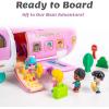 imageiPlay iLearn Backpack Dollhouse Playset for Girls 35 Kids Pretend Play Doll House Set W Portable Backpack Dolls School Accessories Birthday Gifts for 4 5 6 Year Olds Children ToddlersAirplane