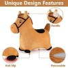imageiPlay iLearn Bouncy Pals Dinosaur Hopper Toy 2 Year Old Boy Toddler Plush Bounce Animals Ride on Bouncing Triceratops for Kids Outdoor Hopping Horse Bouncer Cool Birthday Gifts 3 4 5 6 Yr GirlsBrown Hopper Horse