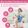 imageiPlay iLearn Bouncy Pals Hopping Unicorn Horse Toddler Girl Inflatable Bouncing Animal Hopper Toy Outdoor Indoor Plush Ride on Bouncer Baby Birthday Gift 18 Month 2 3 4 Year Old Kid  UnicornUnicorn