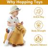 imageiPlay iLearn Bouncy Pals Hopping Unicorn Horse Toddler Girl Inflatable Bouncing Animal Hopper Toy Outdoor Indoor Plush Ride on Bouncer Baby Birthday Gift 18 Month 2 3 4 Year Old Kid  UnicornHorse