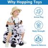 imageiPlay iLearn Bouncy Pals Hopping Unicorn Horse Toddler Girl Inflatable Bouncing Animal Hopper Toy Outdoor Indoor Plush Ride on Bouncer Baby Birthday Gift 18 Month 2 3 4 Year Old Kid  UnicornCow