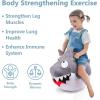imageiPlay iLearn Bouncy Pals Kid Shark Bouncy Balls Toddler Hammer Head Shark Bouncing Ball WHandle Outside Ride Hopper Toy Outdoor Active Hopping Jumper Birthday Gift 2 3 4 5 6 Year Old Boy GirlGreat White Shark