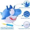 imageiPlay iLearn Bouncy Pals Kid Shark Bouncy Balls Toddler Hammer Head Shark Bouncing Ball WHandle Outside Ride Hopper Toy Outdoor Active Hopping Jumper Birthday Gift 2 3 4 5 6 Year Old Boy GirlHammerhead Shark