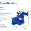 imageiPlay iLearn Bouncy Pals Kids Dinosaur Hopper Ball Inflatable Bouncing Animal Hopping Toys Large Plush Ride on TREX Bouncer Outdoor Indoor Birthday Gift for 3 4 5 6 Year Old Boys Girls ToddlersBULE DRAGON
