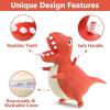 imageiPlay iLearn Bouncy Pals Kids Dinosaur Hopper Ball Inflatable Bouncing Animal Hopping Toys Large Plush Ride on TREX Bouncer Outdoor Indoor Birthday Gift for 3 4 5 6 Year Old Boys Girls ToddlersTREX