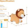 imageiPlay iLearn Bouncy Pals Lion Hopper Toy Toddler Plush Bouncing Animal Inflatable Ride on Bouncer WPump Indoor Outdoor Hopping Horse Kid Jumping Toy Birthday Gift for 2 3 4 5 Year Old Boy Girl