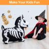 imageiPlay iLearn Bouncy Pals Skeleton Hopping Horse Toddler Bouncing Animal Toys Inflatable Plush Bounce Hopper Kid Indoor Ride On Bouncer Halloween Birthday Gifts 18 Months 2 3 4 5 Year Old Boy Girl