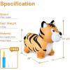 imageiPlay iLearn Bouncy Pals Tiger Hopper Toy Toddler Hopping Horse Kid Plush Ride on Animal Bouncer WPump Inflatable Bouncing Rider Indoor Outdoor Jumping Birthday Gift 2 3 4 5 6 Year Old Boy GirlTiger