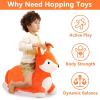 imageiPlay iLearn Bouncy Pals Tiger Hopper Toy Toddler Hopping Horse Kid Plush Ride on Animal Bouncer WPump Inflatable Bouncing Rider Indoor Outdoor Jumping Birthday Gift 2 3 4 5 6 Year Old Boy GirlFox