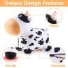 imageiPlay iLearn Bouncy Pals Tiger Hopper Toy Toddler Hopping Horse Kid Plush Ride on Animal Bouncer WPump Inflatable Bouncing Rider Indoor Outdoor Jumping Birthday Gift 2 3 4 5 6 Year Old Boy GirlDairy Cow
