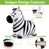 imageiPlay iLearn Bouncy Pals Tiger Hopper Toy Toddler Hopping Horse Kid Plush Ride on Animal Bouncer WPump Inflatable Bouncing Rider Indoor Outdoor Jumping Birthday Gift 2 3 4 5 6 Year Old Boy GirlZebra