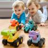 imageiPlay iLearn Dinosaur Truck Toys for Toddlers Boys Dinos Press Go Racing Cars Kids Construction Sandbox Vehicles Playset Baby Push Go Friction Car Set Birthday Gift for 18 Month 2 3 4 5 Years Old