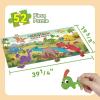 imageiPlay iLearn Floor Puzzle for Kids Ages 35 46 Dinosaur Jigsaw Puzzle 52Pcs Wooden Jumbo Dino Animal Puzzles Game Toddler Educational Learning Toy Preschool Birthday Gifts for Boy Girl Child