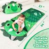 imageiPlay iLearn Kid Sleeping Bag Dinosaur Slumber Sack Toddler Boy Nap Mat 2 in 1 Green Dinos Cushion Blanket Happy Travel Sleepover Daycare Preschool Birthday Gift for 3 4 5 6 Years Old ChildDinosaur