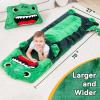 imageiPlay iLearn Kids Dinosaur Sleeping Bag Toddler Boys Dinos Nap Mat Plush Animal Slumber Bag 2 In 1 Daycare Preschool Kindergarten Birthday Gift Travel Sleepover for 3 4 5 6 7 8 10 12 Yr Child TeenDinosaur