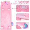 imageiPlay iLearn Kids Dinosaur Sleeping Bag Toddler Boys Dinos Nap Mat Plush Animal Slumber Bag 2 In 1 Daycare Preschool Kindergarten Birthday Gift Travel Sleepover for 3 4 5 6 7 8 10 12 Yr Child TeenUnicorn