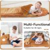 imageiPlay iLearn Kids Dinosaur Sleeping Bag Toddler Boys Dinos Nap Mat Plush Animal Slumber Bag 2 In 1 Daycare Preschool Kindergarten Birthday Gift Travel Sleepover for 3 4 5 6 7 8 10 12 Yr Child TeenCapybara