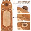 imageiPlay iLearn Kids Dinosaur Sleeping Bag Toddler Boys Dinos Nap Mat Plush Animal Slumber Bag 2 In 1 Daycare Preschool Kindergarten Birthday Gift Travel Sleepover for 3 4 5 6 7 8 10 12 Yr Child TeenCapybara