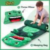 imageiPlay iLearn Kids Dinosaur Sleeping Bag Toddler Boys Dinos Nap Mat Plush Animal Slumber Bag 2 In 1 Daycare Preschool Kindergarten Birthday Gift Travel Sleepover for 3 4 5 6 7 8 10 12 Yr Child TeenDinosaur