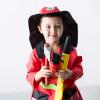 imageiPlay iLearn Kids Firefighter Costumes Toddler Fireman Dress up Boy Fire Pretend Chief Outfit Halloween Role Play Career Suit WWalkie Talkie Hose Party Birthday Gift for 3 4 5 6 7 Year Old GirlFire Fighter