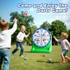 imageiPlay iLearn Kids Fun Dartboard Outdoor Toys Inflatable Dart Board Toss Game Toddler Backyard Lawn Yard Play Cool Indoor Family Party Birthday Gift for Ages 3 4 5 6 7 8 Boys Girls Children TeensGreen