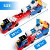imageiPlay iLearn Kids Launching Truck Toys for Boys Ages 35 Toddler Track Toy 4 Mini Diecast Race Cars Balls Shooting Game Large Light Sound Carrier Train Birthday Gifts for 46 7 8 9 Yrs Old Child