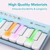 imageiPlay iLearn Kids Mini Piano Toy WRainbow Lights Toddler Pocket Travel Piano Keyboard for 13 Portable Musical Instrument Toys Music Interactive Birthday Gift 2 4 5 6 Year Old Boy Girl ChildPinkBlue
