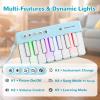 imageiPlay iLearn Kids Mini Piano Toy WRainbow Lights Toddler Pocket Travel Piano Keyboard for 13 Portable Musical Instrument Toys Music Interactive Birthday Gift 2 4 5 6 Year Old Boy Girl ChildPinkBlue