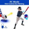 imageiPlay iLearn Kids Pitching Machine Toys 2 in 1 RC Baseball Tennis Pitcher Auto Ball Launching Bat Boy Outdoor Outside Sports Backyard Game Birthday Gift 5 6 7 8 10 12 Yr YouthPartially AssembledPartially Assembled