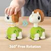 imageiPlay iLearn Mini Dinosaur Press to Go Car Toys for Toddlers 13 Baby Dinos Racing Cars Infant Push Go Play Vehicle Set for 691218 Months Baby 1st Birthday Gifts for 12 Years Old Boys Girls