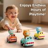 imageiPlay iLearn Press to Go Animal Car Toys for Toddlers 13 Baby Push Go Friction Racing Cars Toy 3pcs Infant Play Vehicle Set for 12 18 24 Month 1st Birthday Gifts for 1 2 3 Year Old Boy Girl Child