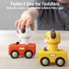 imageiPlay iLearn Press to Go Car Toys for Toddlers 13 Baby Animal Racing Cars Infant Play Vehicle Set Baby Push Go Friction Car Toys for 691218 Months 1st Birthday Gifts for 12 Years Old Boys