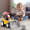 imageiPlay iLearn Remote Control Construction Truck Toy for Toddlers 24 Baby RC Car Toys WLight Sound Backhoe Loader Play Vehicle Birthday Gift 18 24 Month Infant 2 3 4 5 Year Old Boy Girl Children