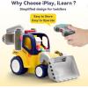imageiPlay iLearn Remote Control Construction Truck Toy for Toddlers 24 Baby RC Car Toys WLight Sound Backhoe Loader Play Vehicle Birthday Gift 18 24 Month Infant 2 3 4 5 Year Old Boy Girl Children