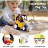 imageiPlay iLearn Remote Control Construction Truck Toy for Toddlers 24 Baby RC Car Toys WLight Sound Backhoe Loader Play Vehicle Birthday Gift 18 24 Month Infant 2 3 4 5 Year Old Boy Girl Children