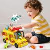 imageiPlay iLearn Toddler Busy Bus Toy Kids Take Apart School Bus WTools Steering Wheel ampamp Gears Push Go Assemble Truck STEM Learning Fine Motor Montessori Toy Birthday Gifts 3 4 5 Year Old Boy Girl