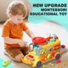 imageiPlay iLearn Toddler Busy Bus Toy Kids Take Apart School Bus WTools Steering Wheel ampamp Gears Push Go Assemble Truck STEM Learning Fine Motor Montessori Toy Birthday Gifts 3 4 5 Year Old Boy Girl